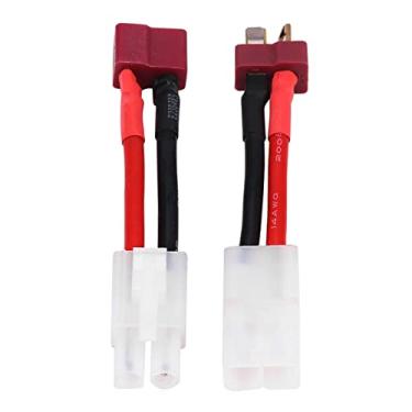 Imagem de 2pcs T Plug, T Plug Fêmea para Cabo Macho Tamiya e T Plug Macho para Tamiya Cabo Fêmea, T Plug Fêmea Adaptador de Conector Macho,Material de Jaqueta Ilicone 14 AWG Fio RC Acessório