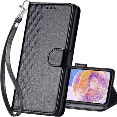 Imagem de SASYMALY Capa carteira para Samsung Galaxy A23 5G, capa flip com suporte para mulheres e homens, capa de telefone de couro PU adequada para Samsung Galaxy A23 5G [cubo preto]