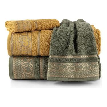 Imagem de Kit 2 Toalhas De Banho E 2 Para Rosto Hipoalergênicas Eudora - Riffo S