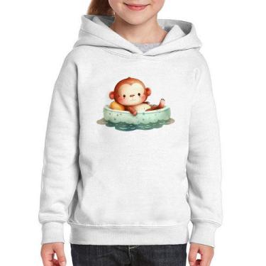 Imagem de Moletom Infantil Ursinho Bebê Na Piscina  - Foca na Moda, Branco, 12