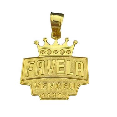 Imagem de Pingente favela venceu gg - banhado a ouro 18k - ToJoia18k