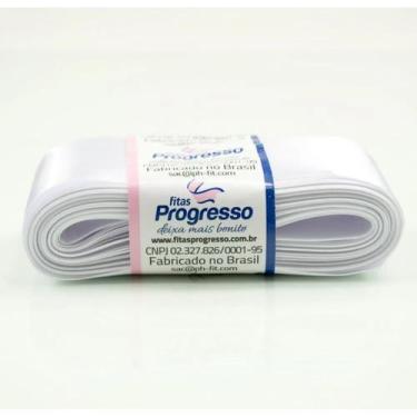 Imagem de Fita de Cetim Progresso 50mm nº12 - 10m Cor 201 Branco - 01 unidade - 