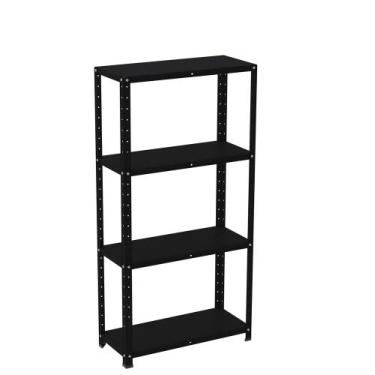 Imagem de Estante de Aço com 4 Prateleiras Linha Light 1,40 M Preto - Pandin