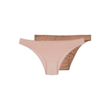 Imagem de Kit com 2 Calcinhas Biquíni Hope 35840, Bege, M
