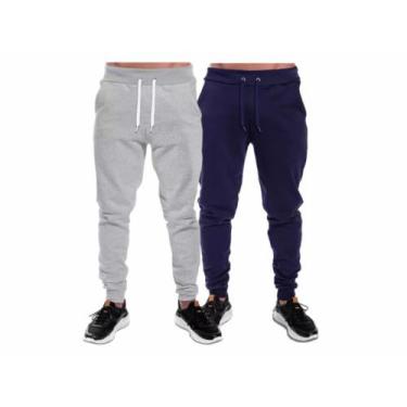 Imagem de Calça de Moletom Masculino Confortável  lisa Academia Treino Inverno P