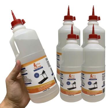 Imagem de Kit 4 Litros Silicone Lubrificante Esteira e Bicicleta Elétrica e Uso 
