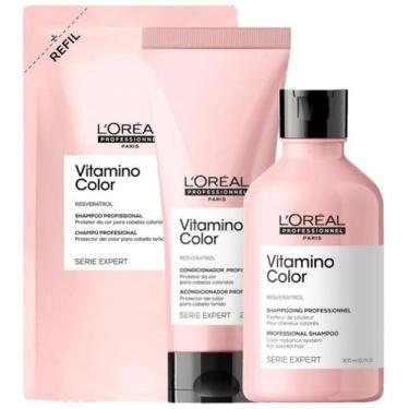 Imagem de Kit L'Oréal Vitamino Color Refil Shampoo 240ml + Shampoo 300ml + Condi