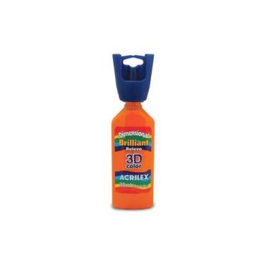 Imagem de Tinta Relevo Dimensional Brilhante 35ml ACRILEX, Laranja