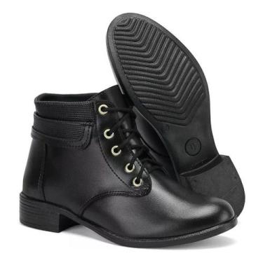 Imagem de Bota Feminina Coturno Cano Curto Salto Baixo Tendência - RINALDI'S SHO