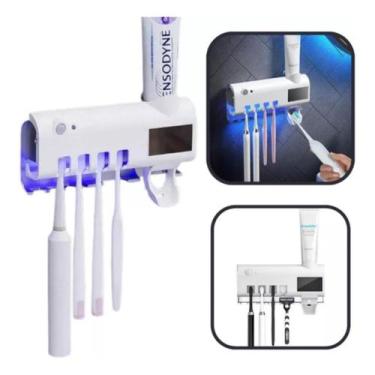 Imagem de Dispenser De Creme Dental Esterilizador Aplicador Suporte Uv Aplicador