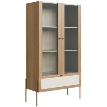 Imagem de Cristaleira 2 PT Vidro 1 GVT Pes Metal 28963 Hanover Artesano - Artesa