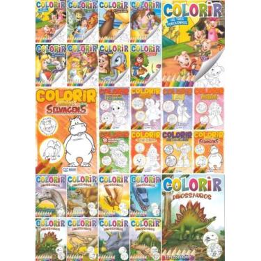 Imagem de Kit Com 24 Livros Para Pintar - Tamanho 13x18 Cm - 8 Páginas cada - bi