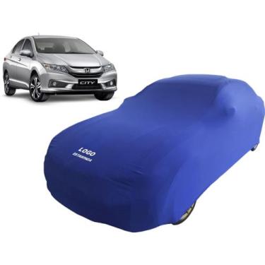 Imagem de Capa Honda City De Tecido Helanca Lycra - Mz, Azul