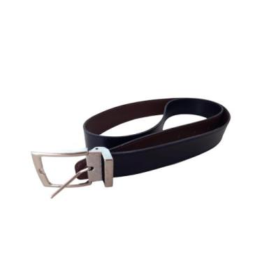 Imagem de Cinto Masculino Dupla Face Social Preto/Marrom Slim - RM