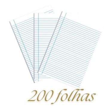 Imagem de Pacote com 200 Folhas de Papel Pautado  O Aliado Perfeito para Seus Es