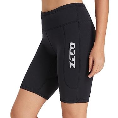 Imagem de ZCCO Shorts de neoprene masculino e feminino de 2 mm para natação, surfe, snorkeling mergulho, mergulho e barco (feminino PP)