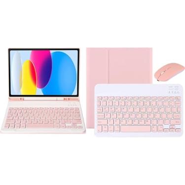 Imagem de Capa Para Samsung Tab S9 Ultra Com Mouse Bluetooth E Teclado (Sakura Pink, Teclado comum)