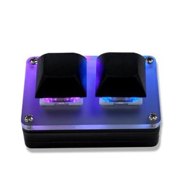 Imagem de Teclados de Jogo OSU Hot Swap de 2 Teclas, Plug and Play Tecla de Atalho Copiar Colar Corte Teclado Mecânico RGB Com Fio USB Com Retroiluminação RGB, Teclas de Acrílico