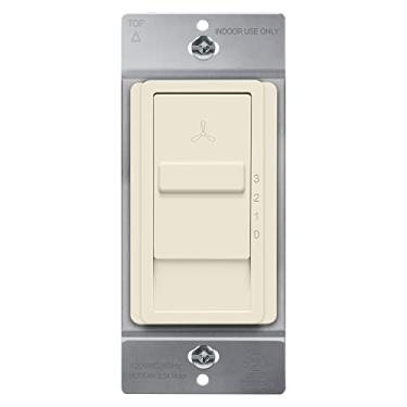Imagem de TOPGREENER Interruptor De Controle De Velocidade Do Ventilador Kalide, Interruptor De Parede Do Ventilador De 3 Velocidades, Pólo Único, 120 Vca, 60 Hz, 2,5 A, Fio Neutro Não Necessário, Tgfs3-La, Amê