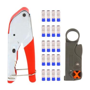 Imagem de ＡＷＨＡＯ Ferramenta de Crimpagem de Cabo Coaxial Ferramenta de Compressão Coaxial Cortador de Cabo Coaxial para TV, Home Theater E Trabalho de Cabeamento de Re, Style B, Tamanho real