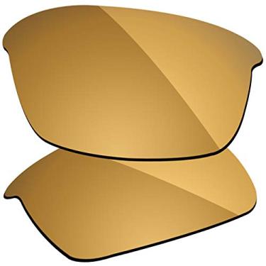 Imagem de Firtox Lentes polarizadas de substituição compatíveis com óculos de sol Oakley Flak Jacket - Bronze âmbar