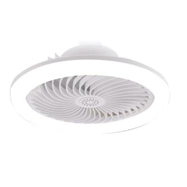 Imagem de Ventiladores de Teto Com Luzes, Ventilador Com Soquete de Luz e Controle Remoto para Quarto, Sala de Jantar e Cozinha (Branco)
