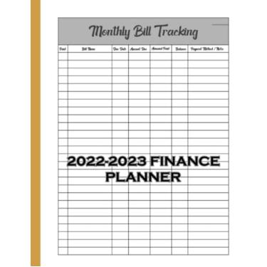Imagem de Finance Planner 2022-2023: Expense Finance Budget By A Year Monthly Weekly & Daily Bill Budgeting Planner And Organizer Tracker Workbook Journal for men and women
