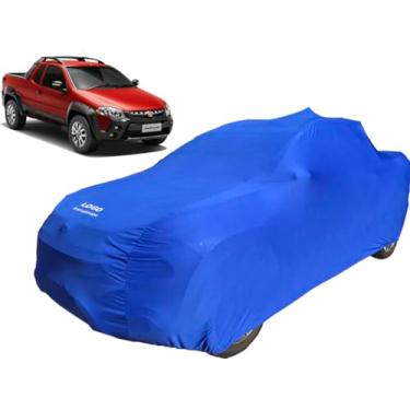 Imagem de Capa Para Fiat Strada Cabine Estendida Tecido Helanca Lycra (Azul)