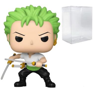 Imagem de POP Anime: One Piece - Boneco de vinil Roronoa Zoro Funko #1775 (incluído com caixa protetora compatível), multicolorido, 9,5 cm