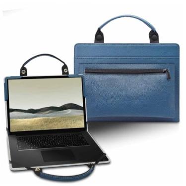 Imagem de Capa de laptop para LG gram 14 2 em 1 14t90p/LG gram 14 2-em-1 14T90S/LG gram 14 2-em-1 14T90R com bolsa portátil com alça de bolsa, azul