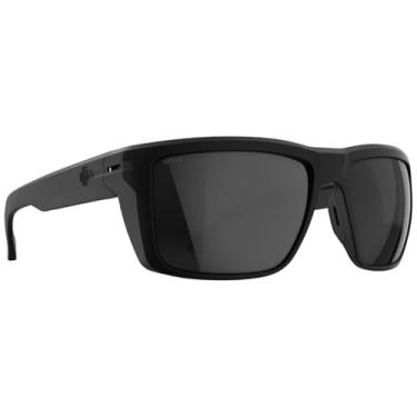 Imagem de Spy Óculos de sol retangular masculino Optic Overhaul XL, preto fosco macio Happy Boost, espelhado, preto polar, 60 mm, Preto fosco macio Happy Boost polarizado preto espelhado, 60mm