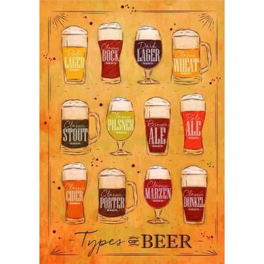 Imagem de Placas Decorativas Retro Para Área Gourmet Bebidas Cerveja Àrea de Chu