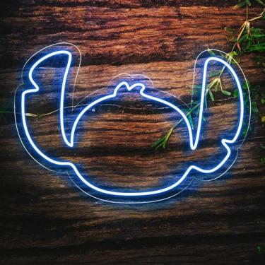 Imagem de Painel Neon Led Desenho Stitch Luminária Decorativa Disney - OntheLigh