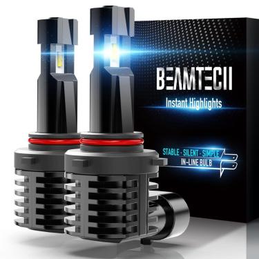 Imagem de Lâmpadas de neblina BEAMTECH 9012 HIR2 6500K Xenon White (pacote com 2)