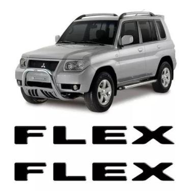 Imagem de Par De Adesivos Capô Traseiro Mitsubishi Pajero Tr4 Flex P - Resitank