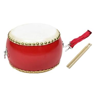 Imagem de Colaxi Drum de tambor de madeira Drum de percussão, instrumento musical sensorial, ensino de tambores de educação para crianças, tambor de mão para crianças