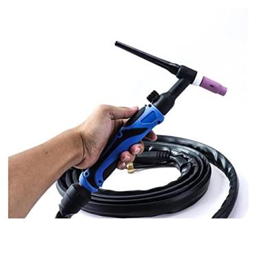 Imagem de Tocha de soldagem GTAW tocha de soldagem a arco de tungstênio a gás A-200 válvula argônio 4 m 4 m tocha resfriada a ar de 150-300A cabeça de tocha de máquina de solda TIG (B. Corpo da tocha)