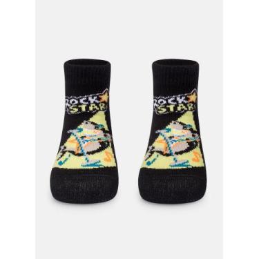 Imagem de Meia Soquete Bebê Menino Tubarão Rockstar - Puket, 5 A 8M