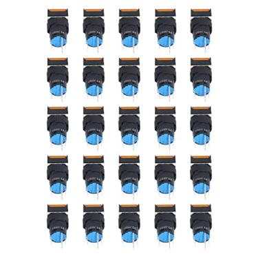 Imagem de Interruptor de Botão, Quadrado de 16 Mm Com Kit de Conjunto de Luzes, 12V para Equipamentos de Automação (Amarelo)