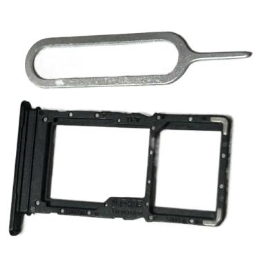 Imagem de zhxchzhi Bandeja de cartão SIM OEM SD Suporte de solt para cartão SIM + pino compatível com Honor X6 Parts Preto
