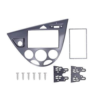 Imagem de Grcfumo Dash Bezel Radio Trim, 2DIN Som CD DVD Painel, Painel Decoração Plug and Play Substituição para Focus 1998 2006 (Silver Grey)