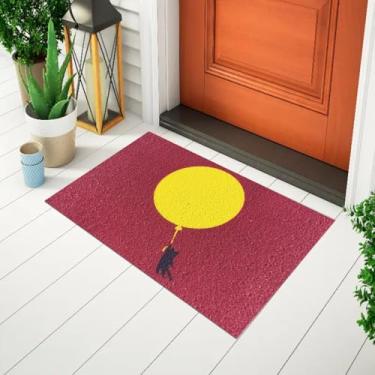 Imagem de Tapete De Porta Capacho Divertido Gato Flutuante