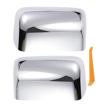 Imagem de REPAIROCK Tampa do espelho de reboque superior lateral retrovisor do carro cromada para Ford Excursion F150 F250 F350 2008-2016 Substituir 7C3Z17D742A/7C3Z17D743A