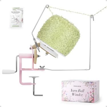 Imagem de INMAKER Enrolador De Fios, Enrolador De Bolas De Fios De 10 Onças, Grande Capacidade Para Crochê, Fiandeiro De Fios Para Máquina De Fazer Bolos De Fios