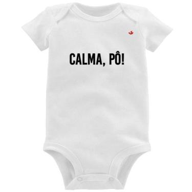 Imagem de Body Bebê Calma, pô! - Foca na Moda, Branco, GG
