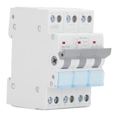 Imagem de 3P Duplo Poder Interruptor de Transferência Manual 400VAC 63A DIN Rail Mount Interlock Interruptor de Isolamento Disjuntor para RVs Casas Geradores Com Sobrecarga Proteger