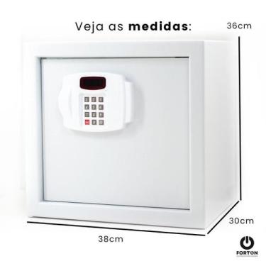 Imagem de Cofre Eletrônico Digital Classic S36 36x38x30 - FORTON, BRANCO