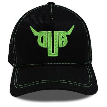 Imagem de Boné Country Trucker Aba Curva Preto Verde Bordado Original Duagro, Pr