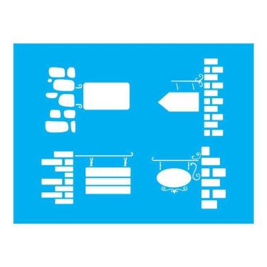 Imagem de Stencil Tamako Placas - 15X20Cm - Ref A3589