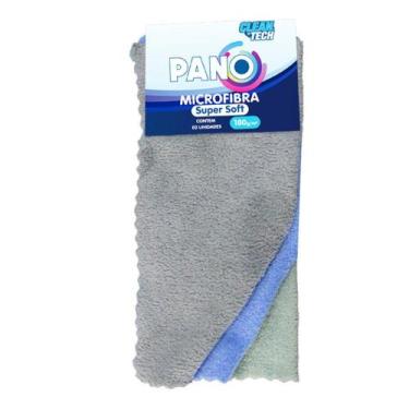 Imagem de Kit 3 unidades Pano Microfibra Super Soft Sortido - CLEAN TECH